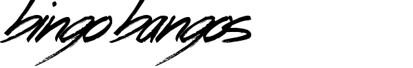 Bingo Bangos font preview